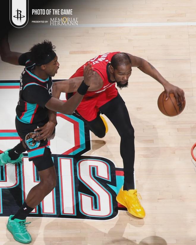 火箭客场力克灰熊杜兰特伊森爆发芬尼-史密斯数